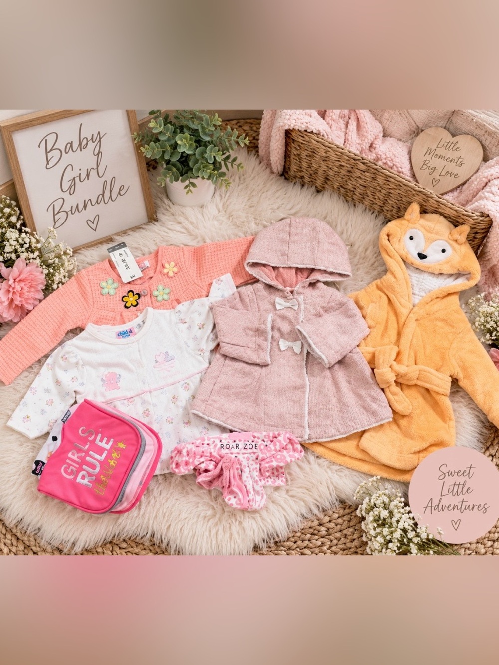 NWT Baby Girls Clothing & Accessories Bundle 0/3 Months to 6/9 Months